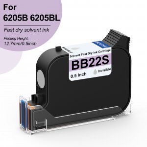 BENTSAI BB22S Invisible Original Solvent Fast Dry Ink Cartridge for 6205B 6205BL Handheld Printer  1 Pack