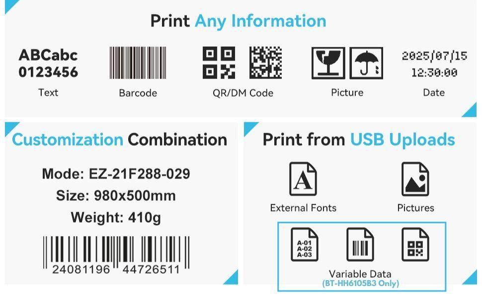 BENTSAI 6105 Series printable information