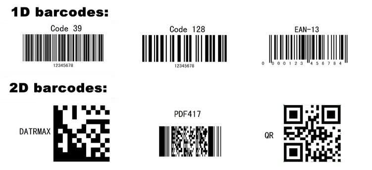 1D barcodes vs 2D barcodes